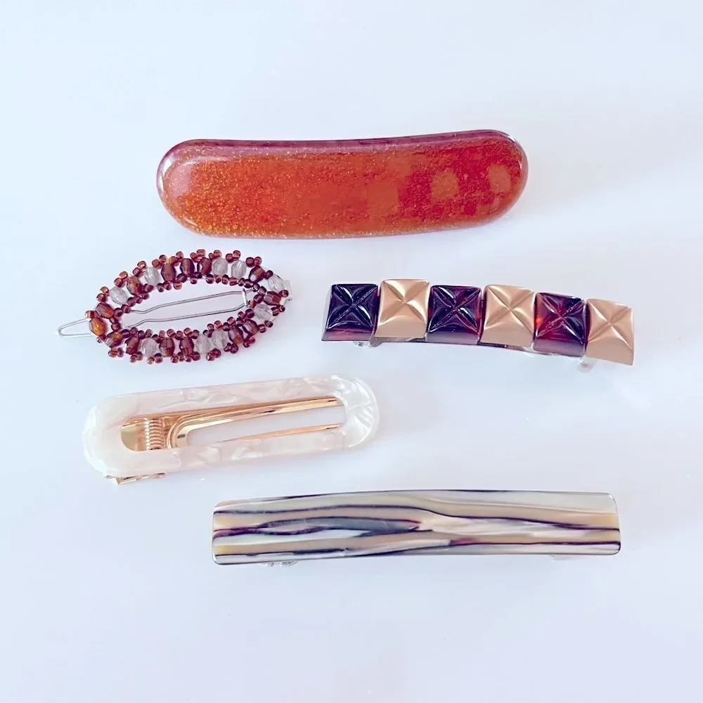 Vintage French Hair Barrettes Lot